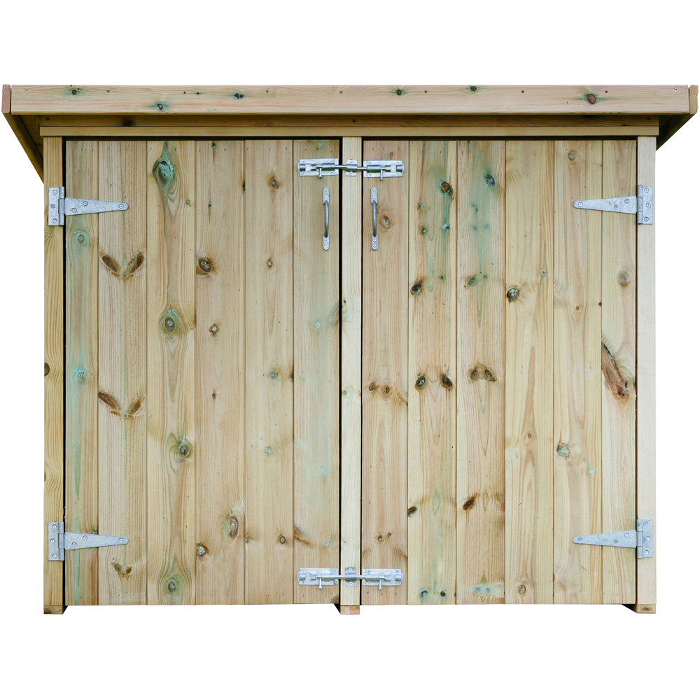 The Garden Village Mitton 4.7 x 2.6ft Medium Wooden Apex Garden Storage Shed Image 3