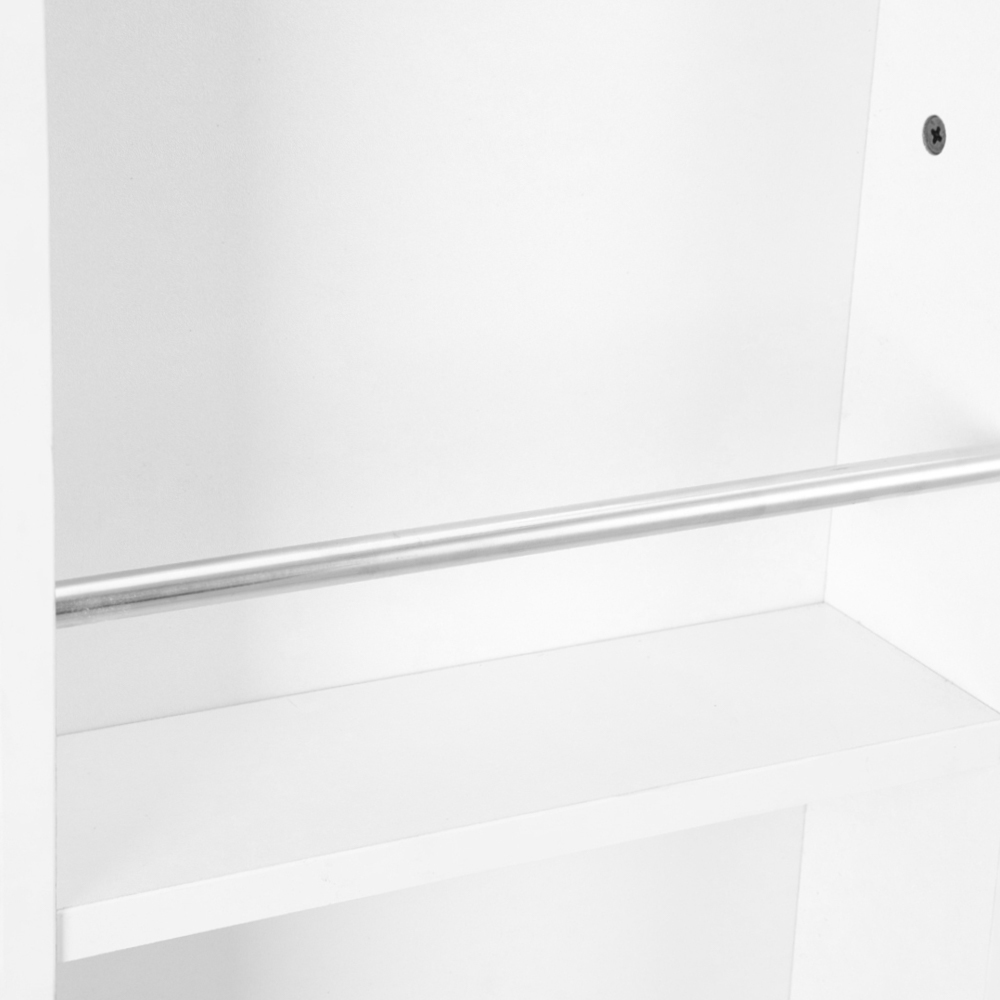 Living and Home Warm White Rotating Full Length Mirror with Magazine Rack 168 x 40cm Image 6