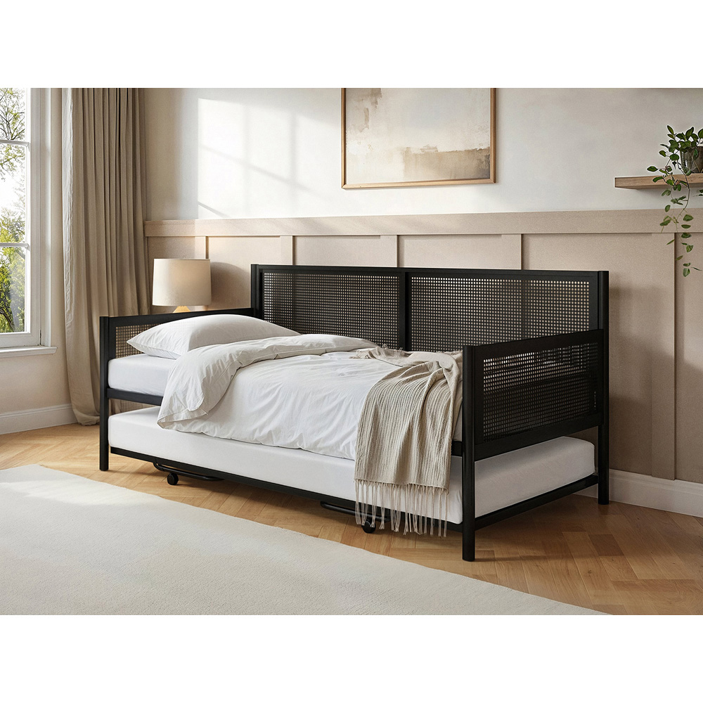 Flair Clay Black Metal Daybed with Trundle Image 5