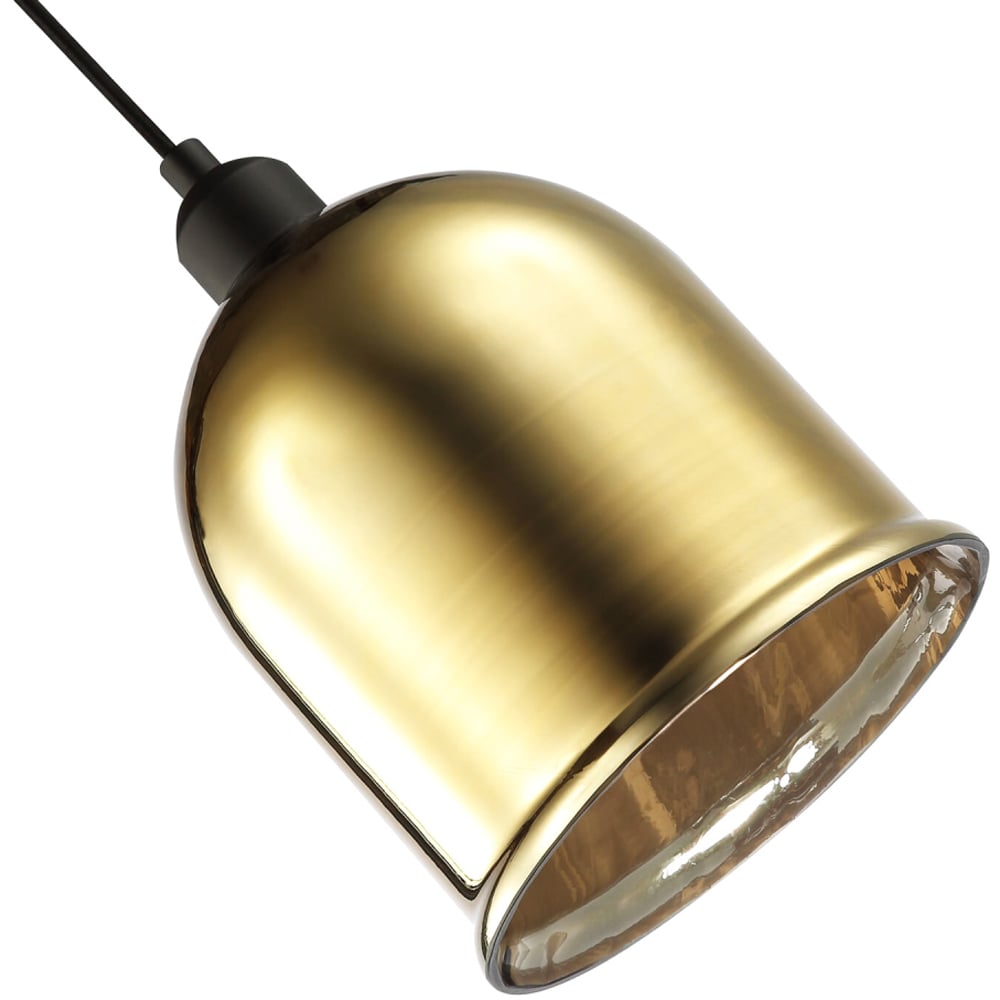 Happy Homewares Bell Shaped Gold Plated Glass Lower Rim Pendant Shade Image 4