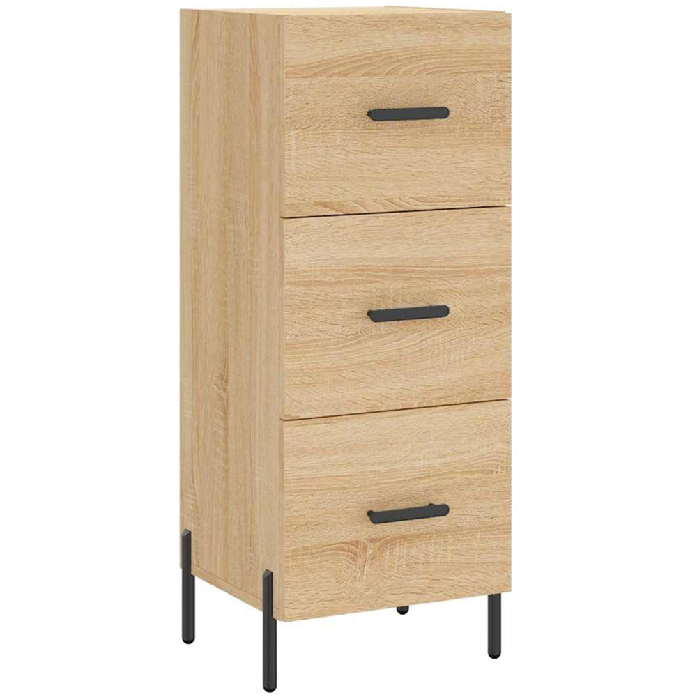 vidaXL 3 Drawer Sonoma Oak Sideboard Image 2