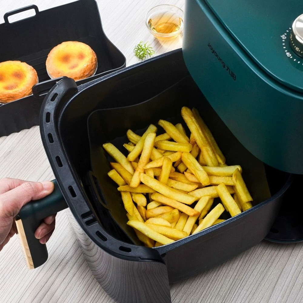 Home Source Reusable Silicone Air Fryer Liner 22 x 14cm 2 Pack Image 3