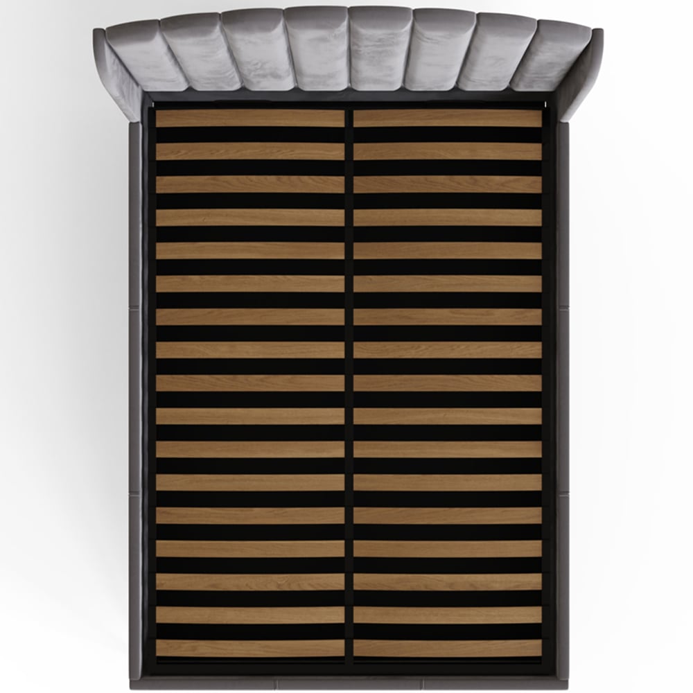 GFW Pettine End Lift Double Grey Ottoman Bed Image 7