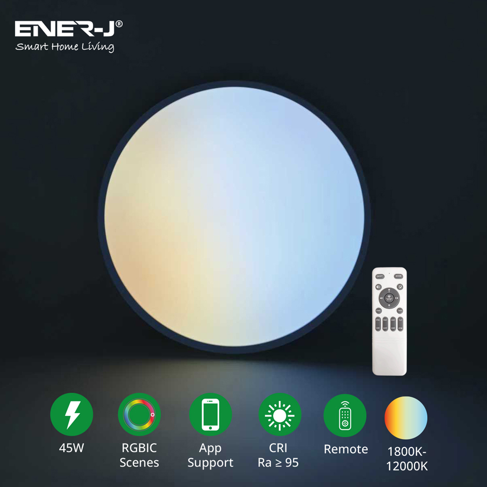 ENER-J 45W Animated Sky and Sunset Scenes RGBIC LED Round Ceiling Light 390mm Image 6