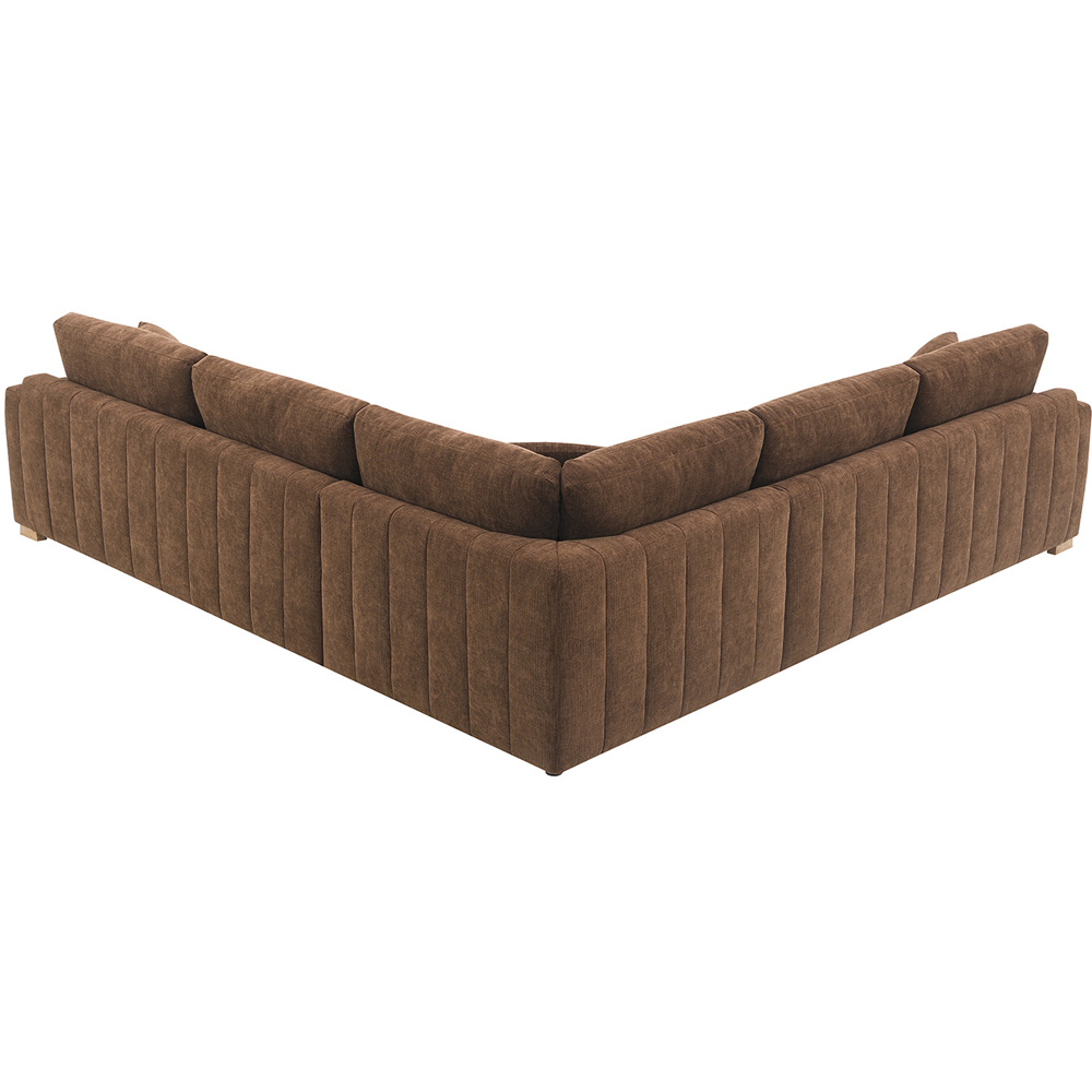 Arden Corner Sofa with Footstool Brown Image 4