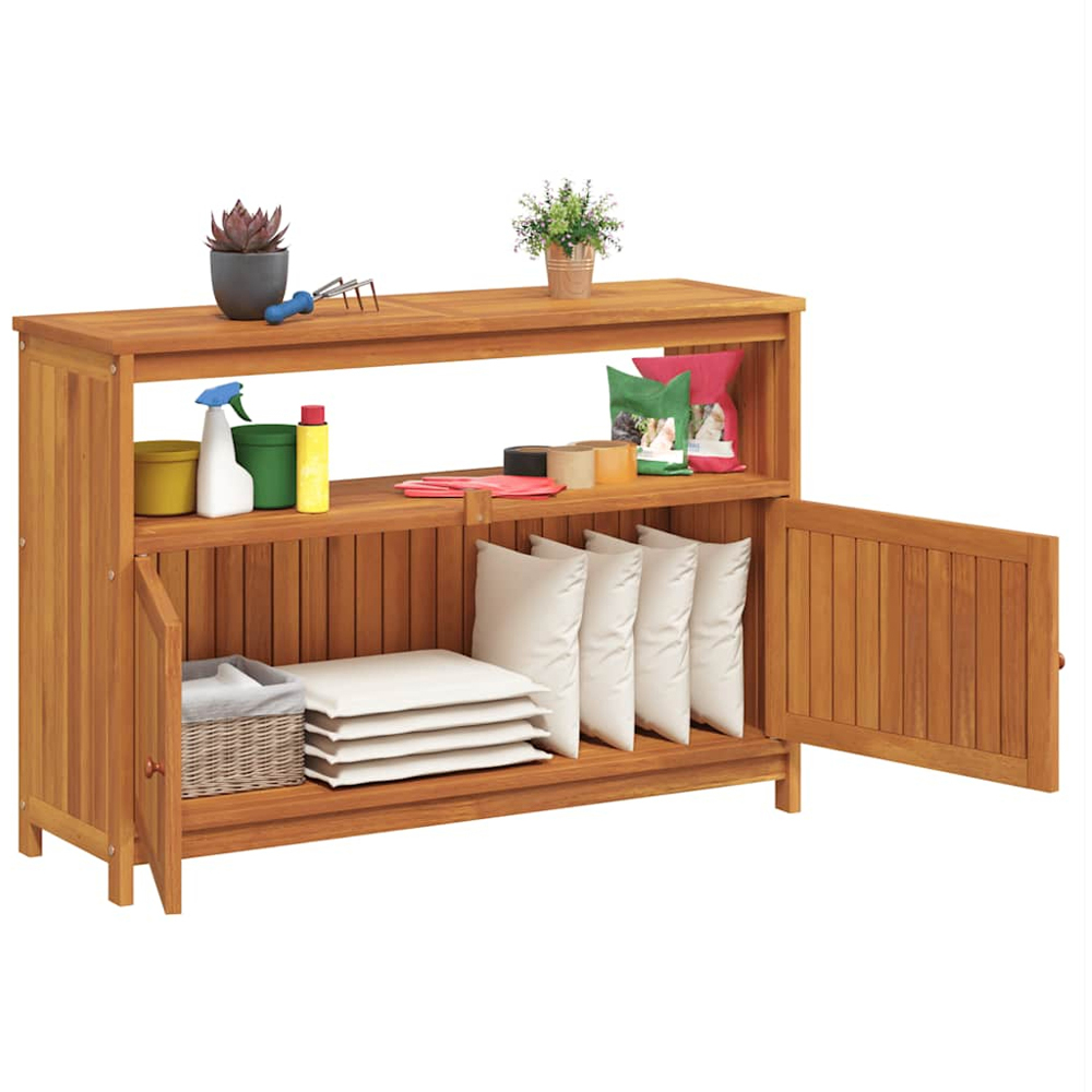 vidaXL 2 Door Single Open Shelf Garden Console Table Image 4