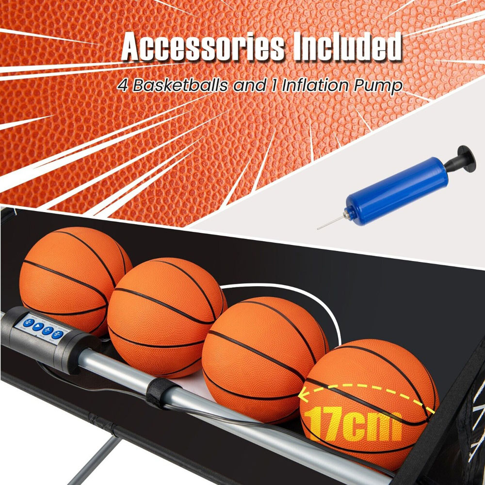 Costway White Foldable Basketball Arcade Game Image 3