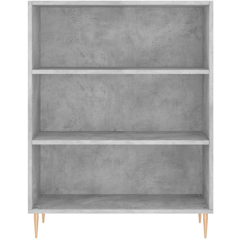 vidaXL 3 Shelf Concrete Grey Bookcase Image 4