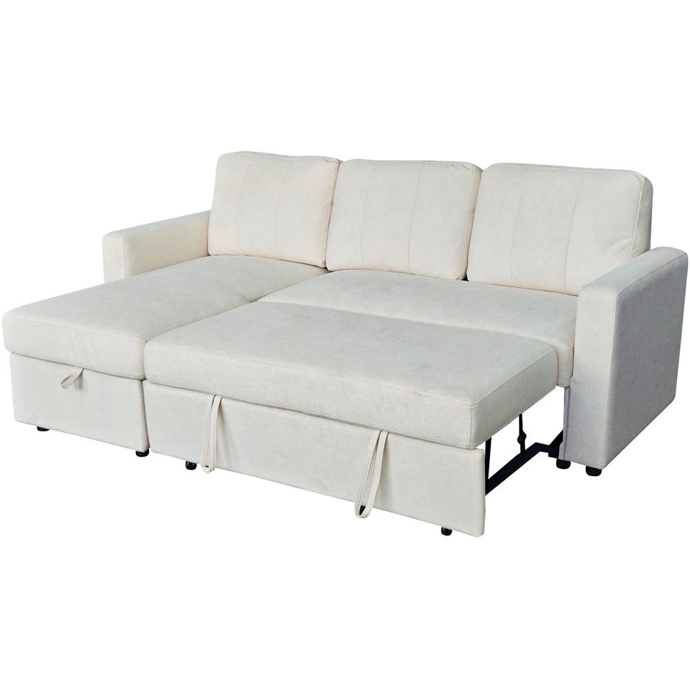 Aspire Nexis 3 Seater Natural Left Hand Chaise Corner Sofa Bed Image 3