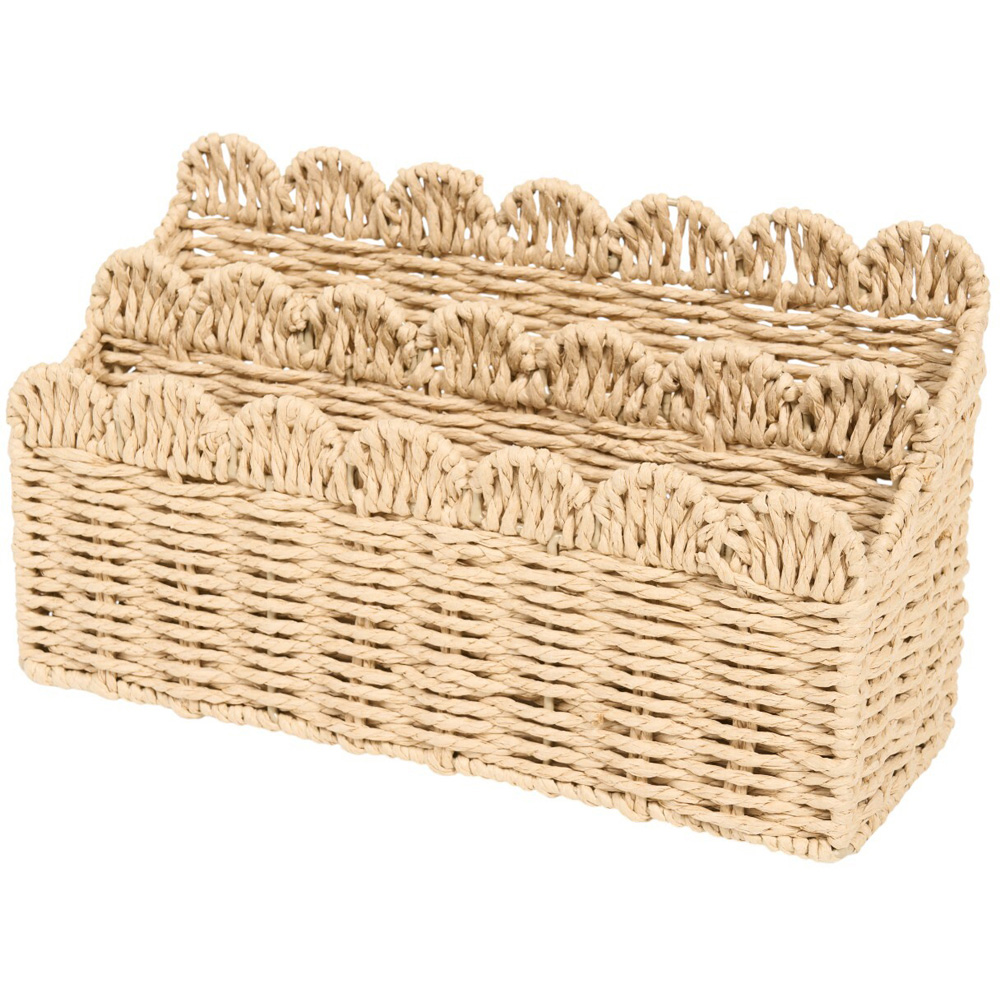 Scalloped Letter Rack Natural | Wilko