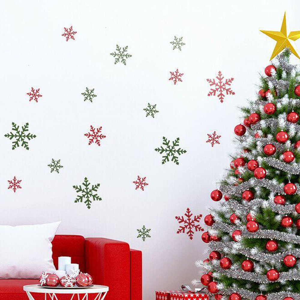 Walplus Colourful Christmas Snowflakes Self Adhesive Wall Stickers 22 Piece Image 3