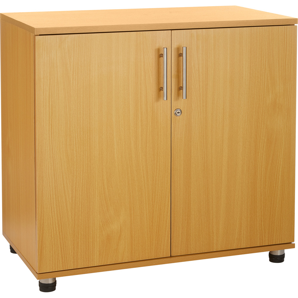 MMT Furniture Designs 2 Door Beech Lockable Filing Cabinet Image 2