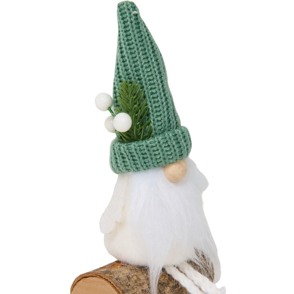 Scandi Gonk on a Log Decoration Image 4