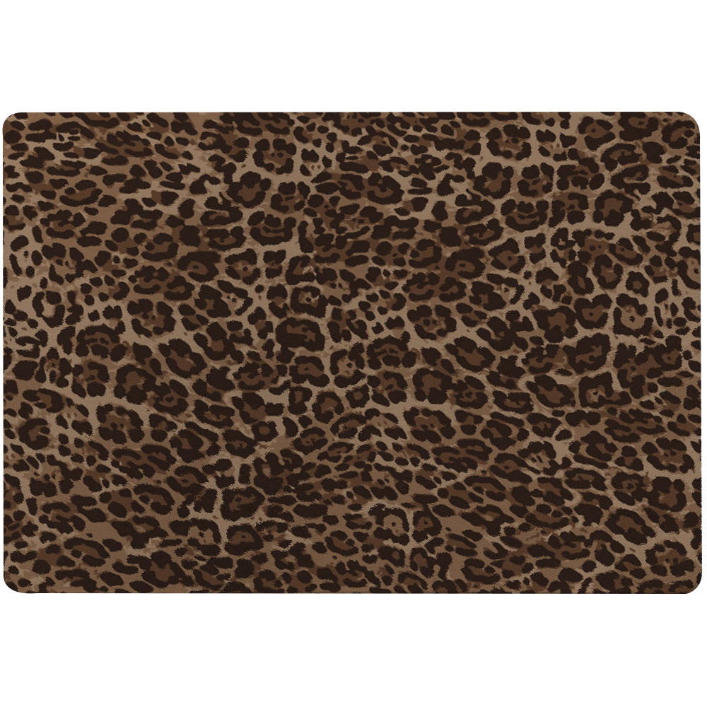 Benjamin Tate Design Faux Wool Small Leopard Print Rug 110 x 60cm Image 1