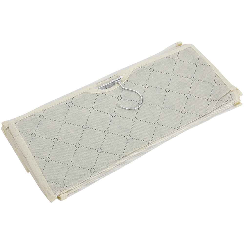 H&O Direct 4 Shelf Cream Hanging Organiser Image 2