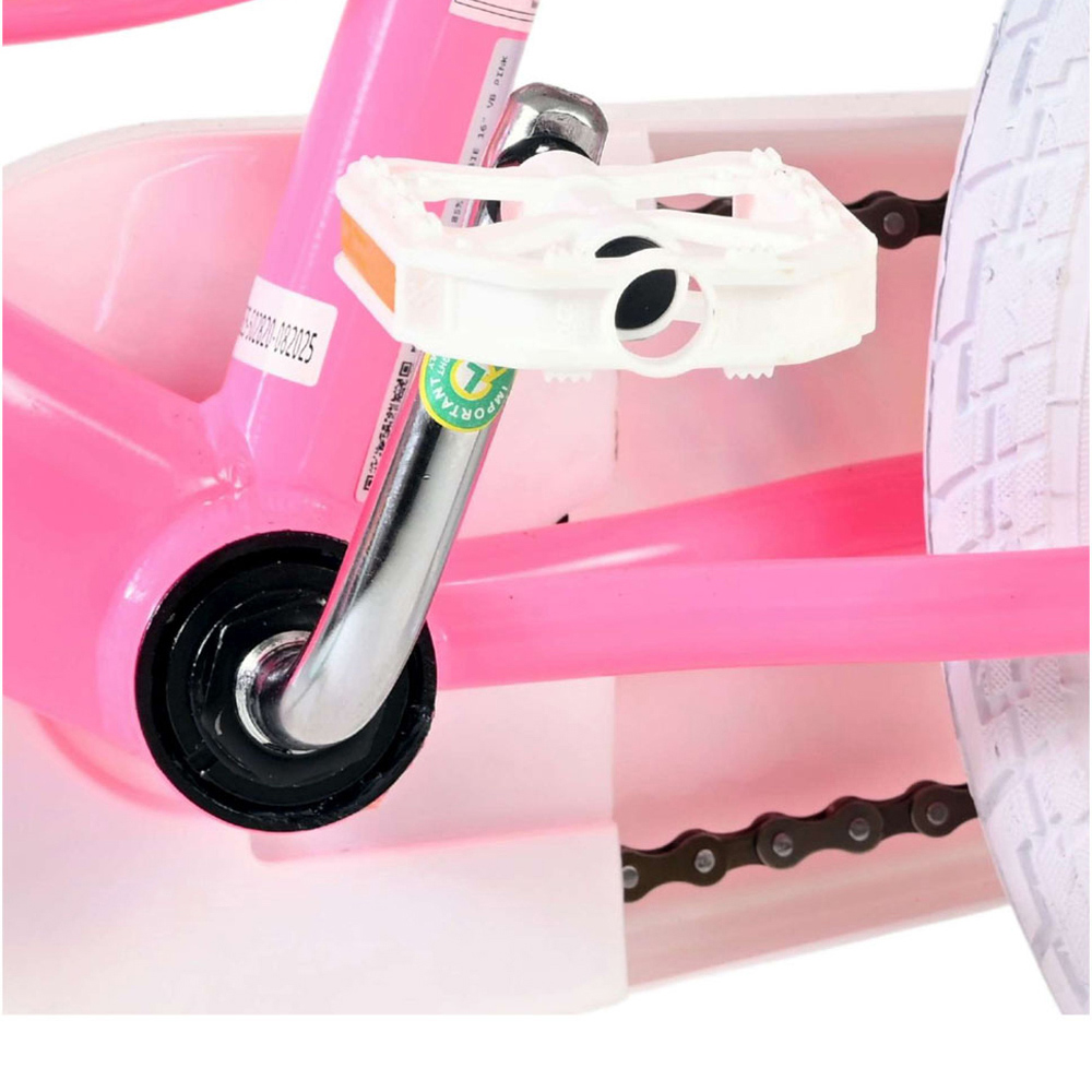 Volare Barbie Kids 16 inch Multicolour Bike with Stabilisers and Basket Image 9