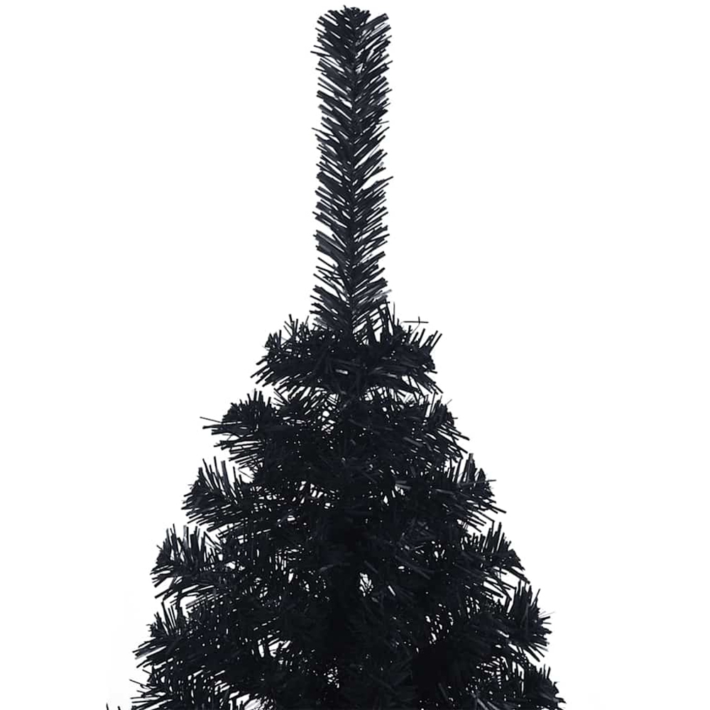 vidaXL Pre-Lit Black Artificial Christmas Tree 5ft Image 7