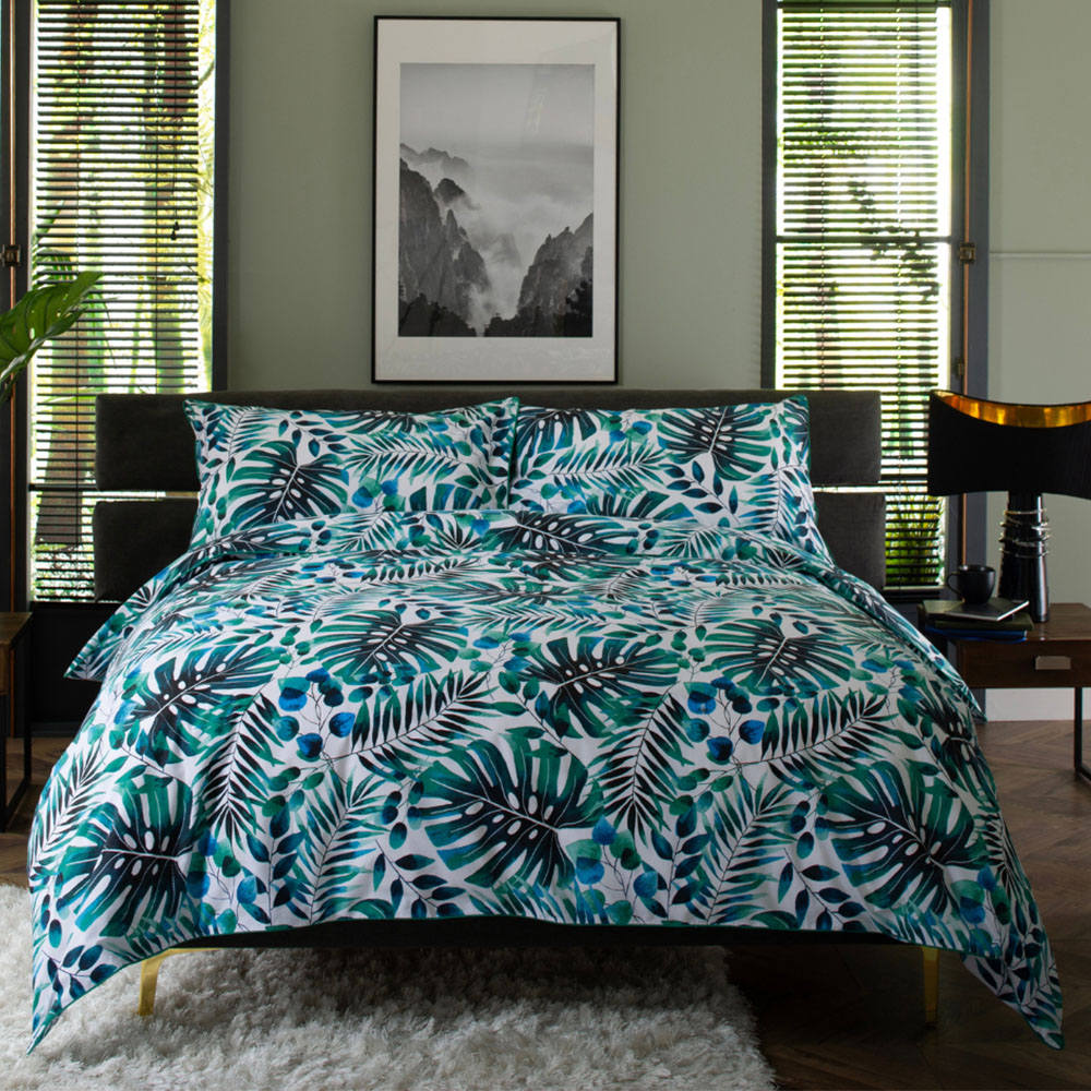 The Lyndon Company Brazil King Size Botanical 180 Thread Count Duvet Set Image 1