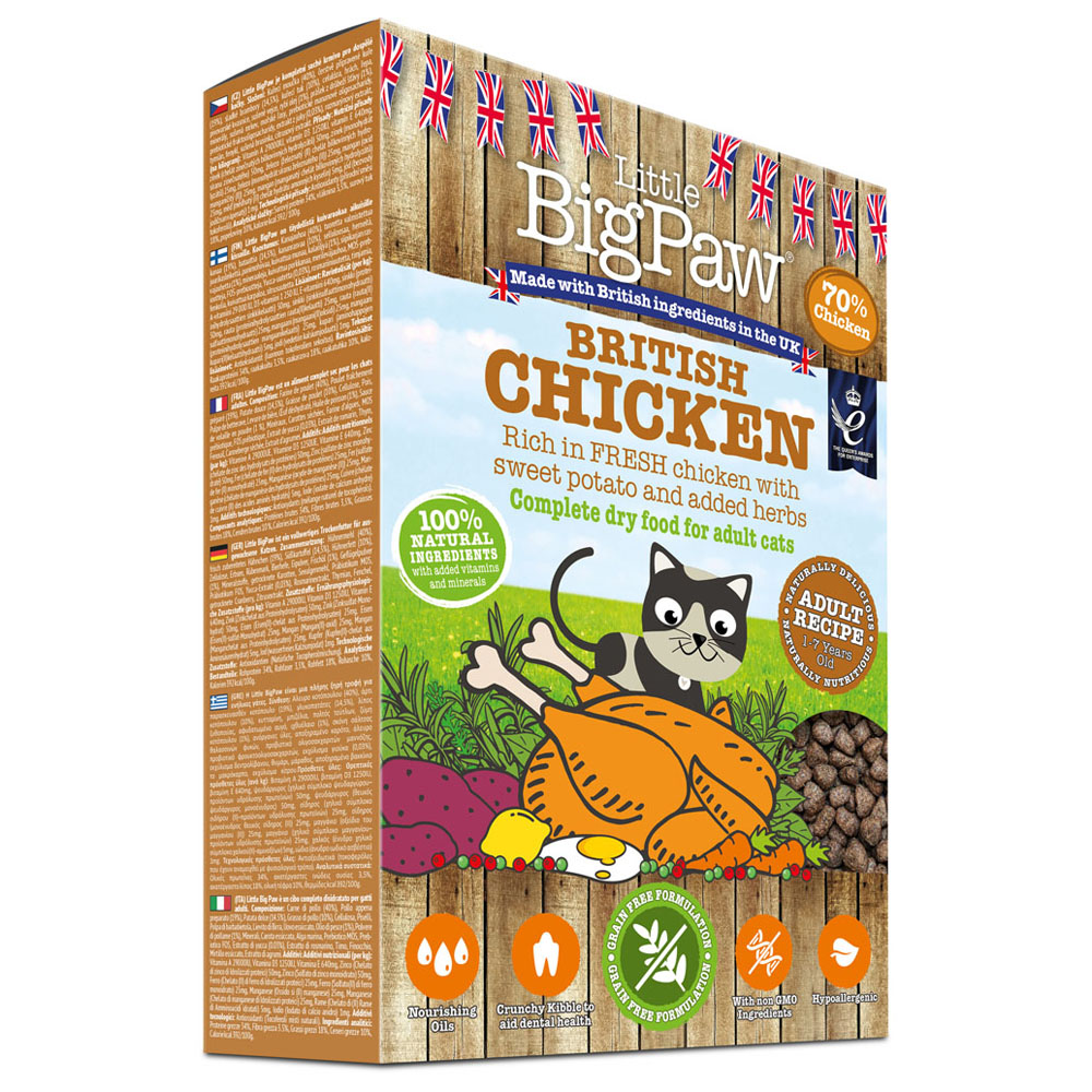 Little BigPaw Chicken Dry Cat Food 375g Image 1