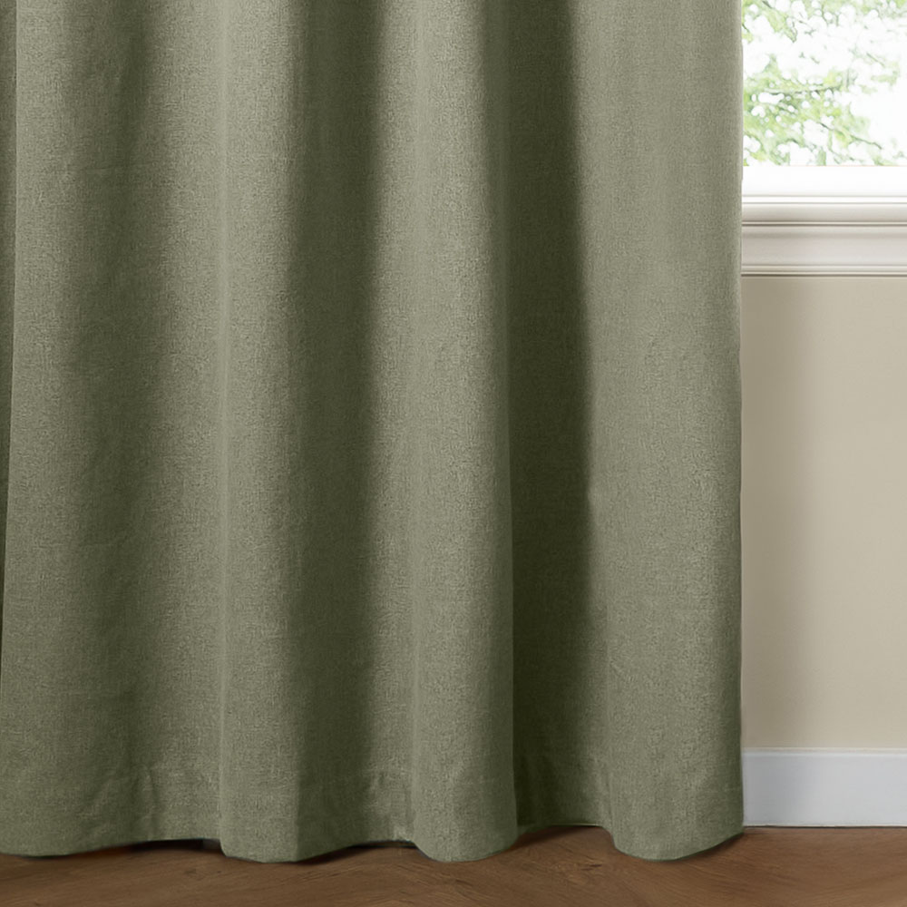 Furn The Ultimate Sage Textured Woven Blackout Eyelet Curtains 229 x 137cm Image 5