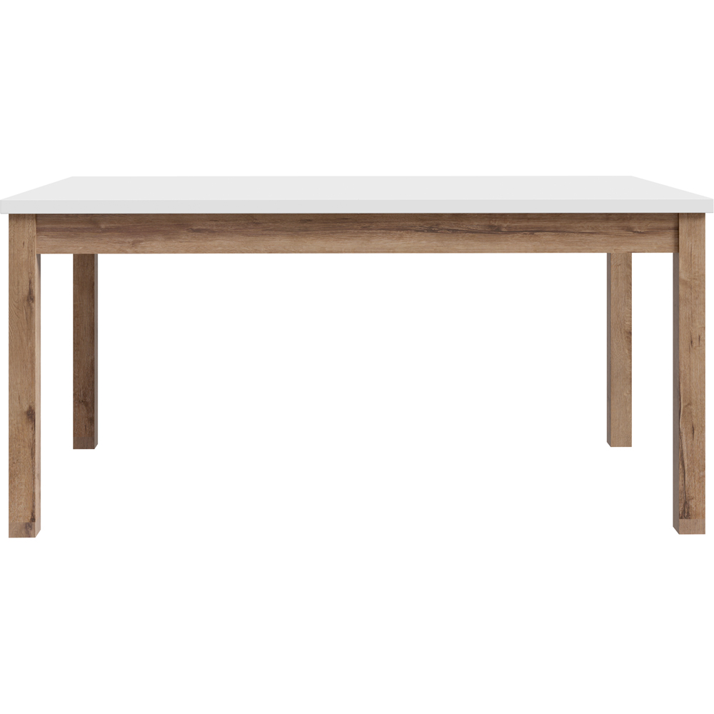 Florence Wensley 8 Seater Dining Table Light Grey and Oak Image 3
