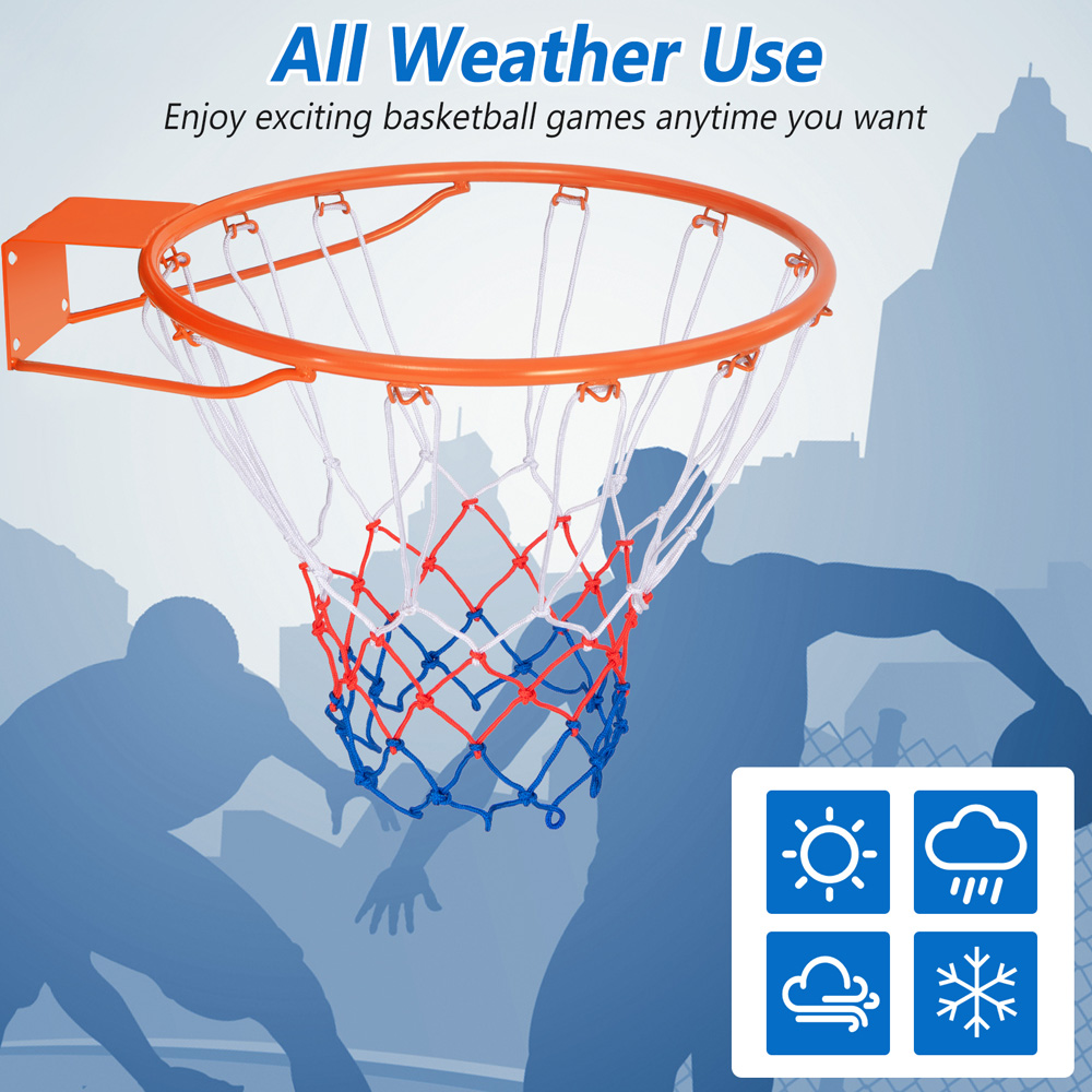 Costway Orange Heavy Duty Basketball Rim with Mounting Hardware 38cm Image 7