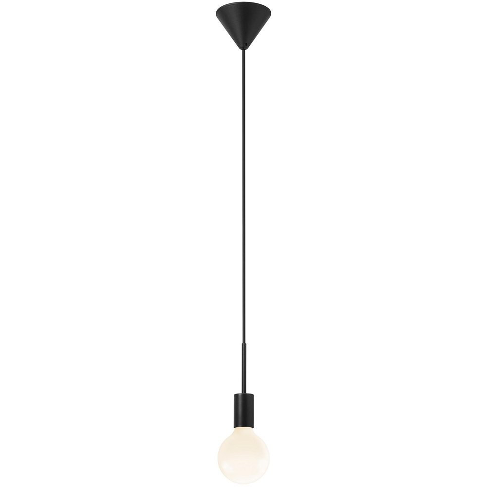 Nordlux Paco E27 Black Metal Pendant Kit Image 1