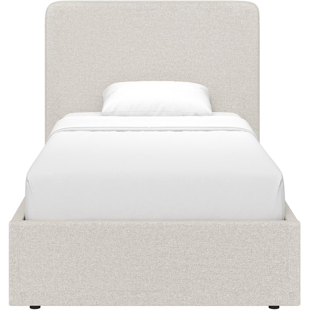 FWStyle Single Beige Upholstered Lift Up Ottoman Bed Frame Image 3