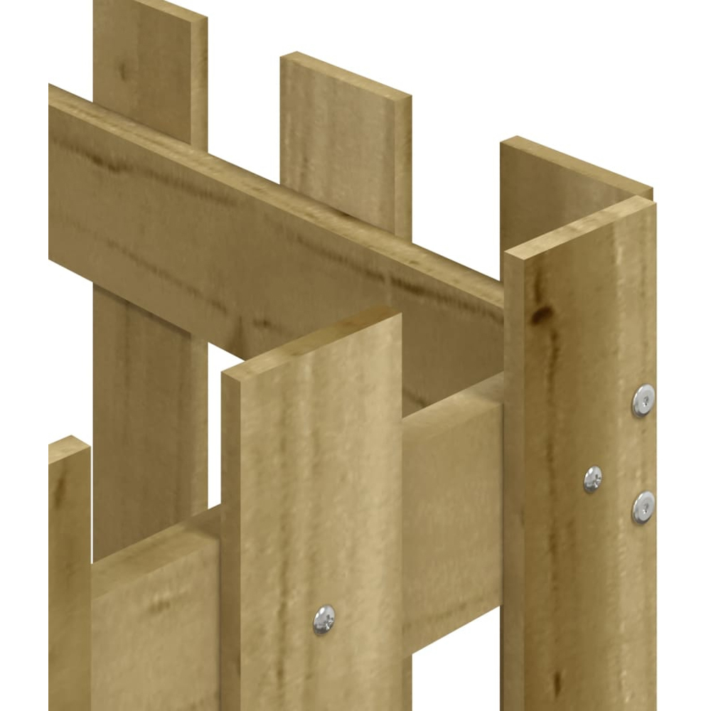 vidaXL Brown Impregnated Solid Pine Wood Garden Planter 50 x 50 x 50cm Image 6