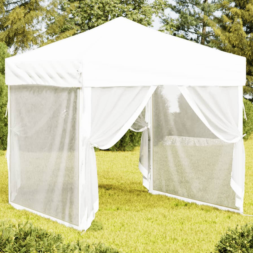 vidaXL 2 x 2m White Foldable Party Tent Image 1