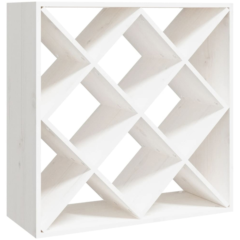 vidaXL 12 Shelf White Freestanding Wine Cabinet Image 2