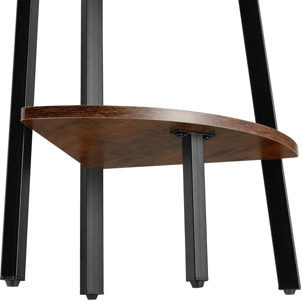 tectake Portland 4 Shelf Industrial Dark Wood Rustic Corner Shelving Unit Image 5