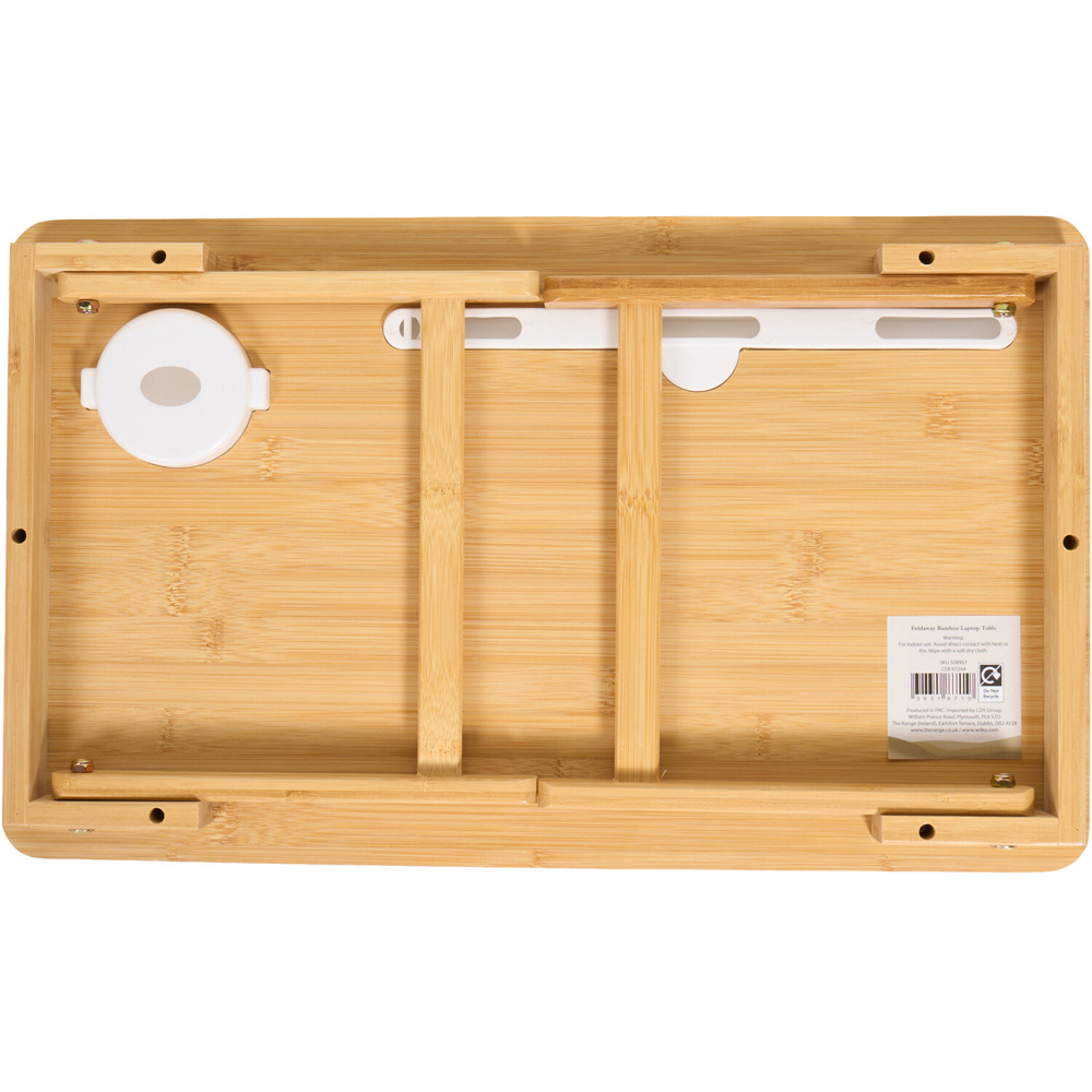 Foldaway Bamboo Laptop Table Natural Image 6