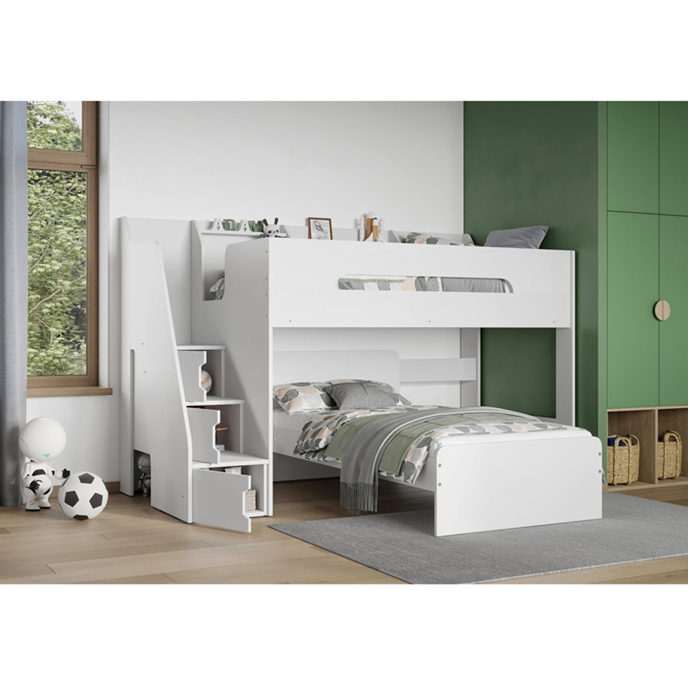 Flair Stepaside White L Shaped Bunk Bed Image 5