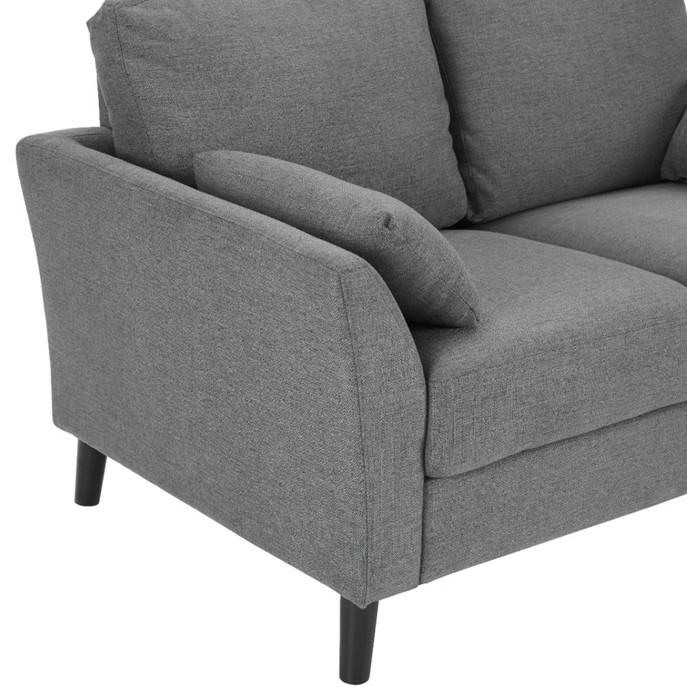 Home Detail Stella 3 Seater Grey Velvet Sofa Image 6