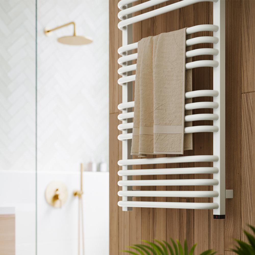 Terma Alex One 2046BTU White Electric Towel Rail 1140 x 500mm Image 6