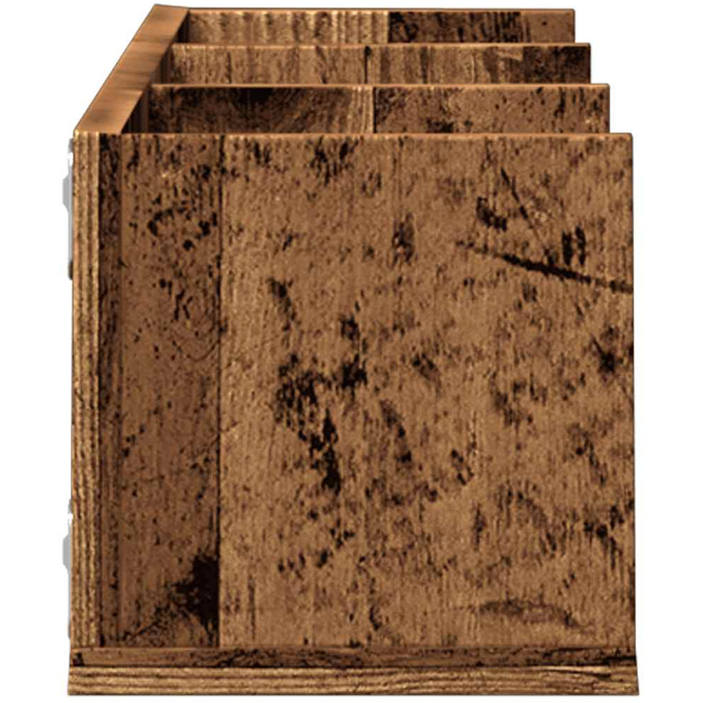 vidaXL 3 Shelf Old Wood CD Wall Shelf  Image 4