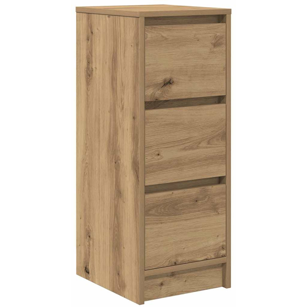 vidaXL 3 Drawer Artisan Oak Sideboard Image 2