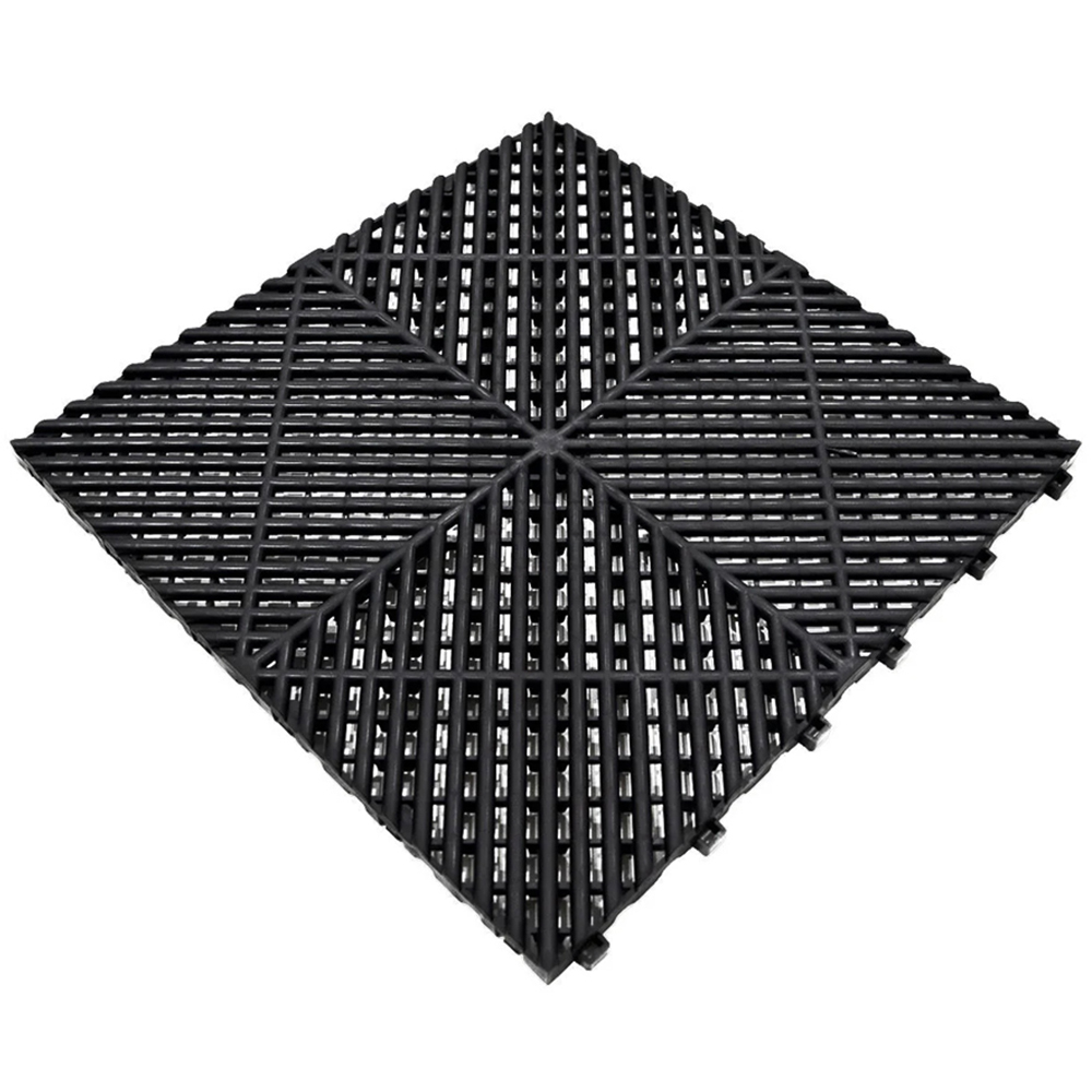 Monstershop 120 Black Vented Garage Floor Tiles with Edges Image 3