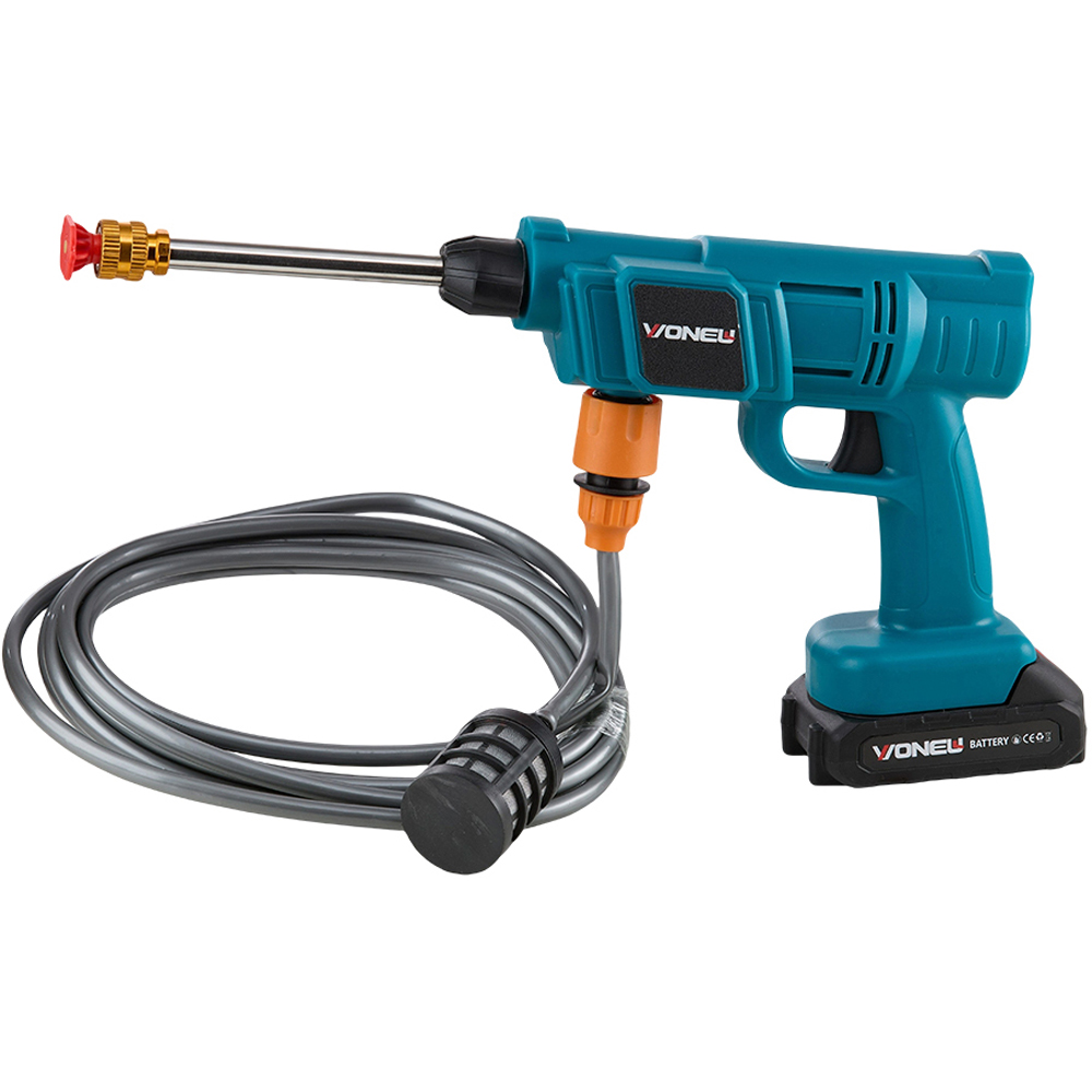Living and Home GT200026 260W Blue Cordless Handheld Pressure Washer with 2 Batteries and 5m Hose Image 1