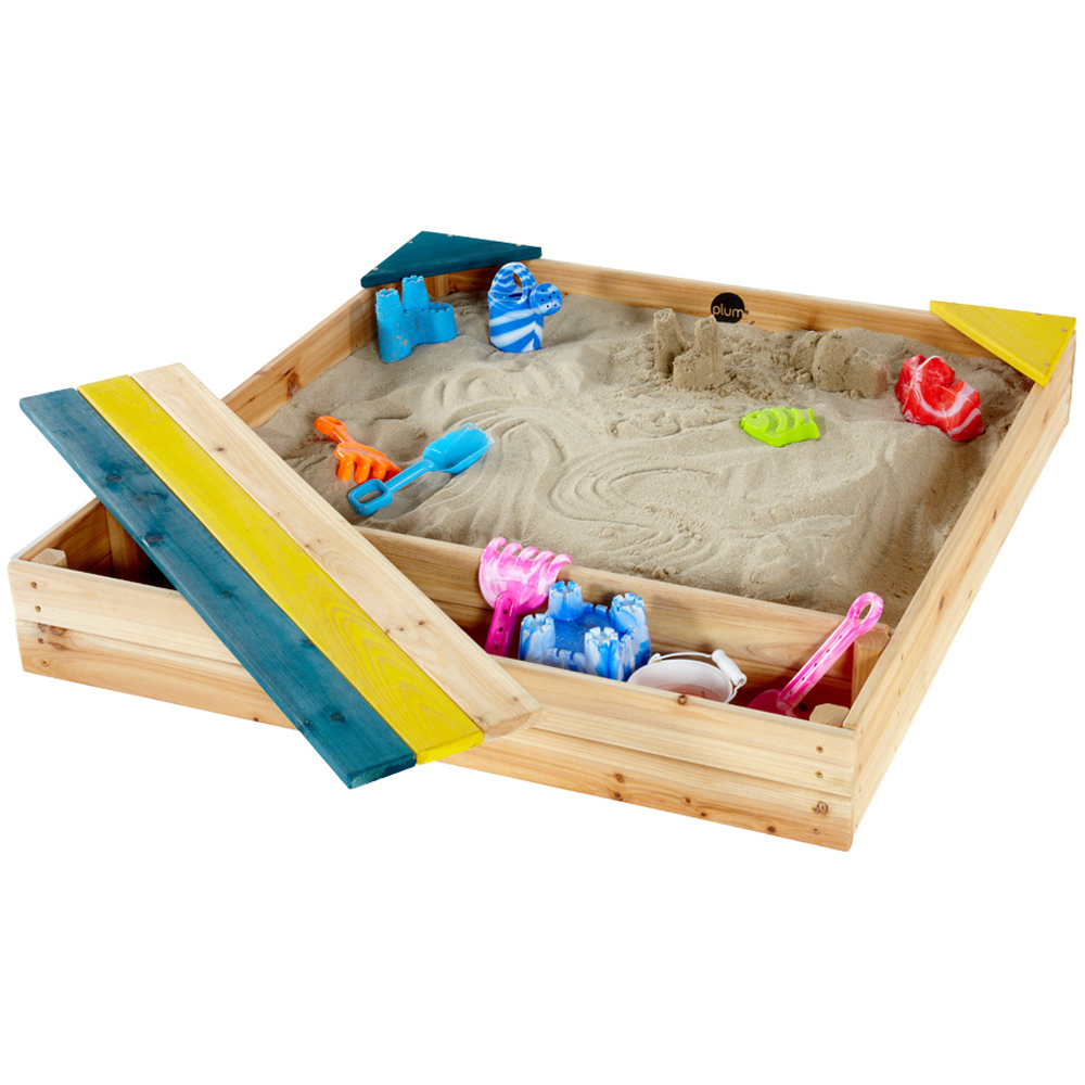 Plum Play Store-It Kids Natural Wooden Sand Pit Image 1