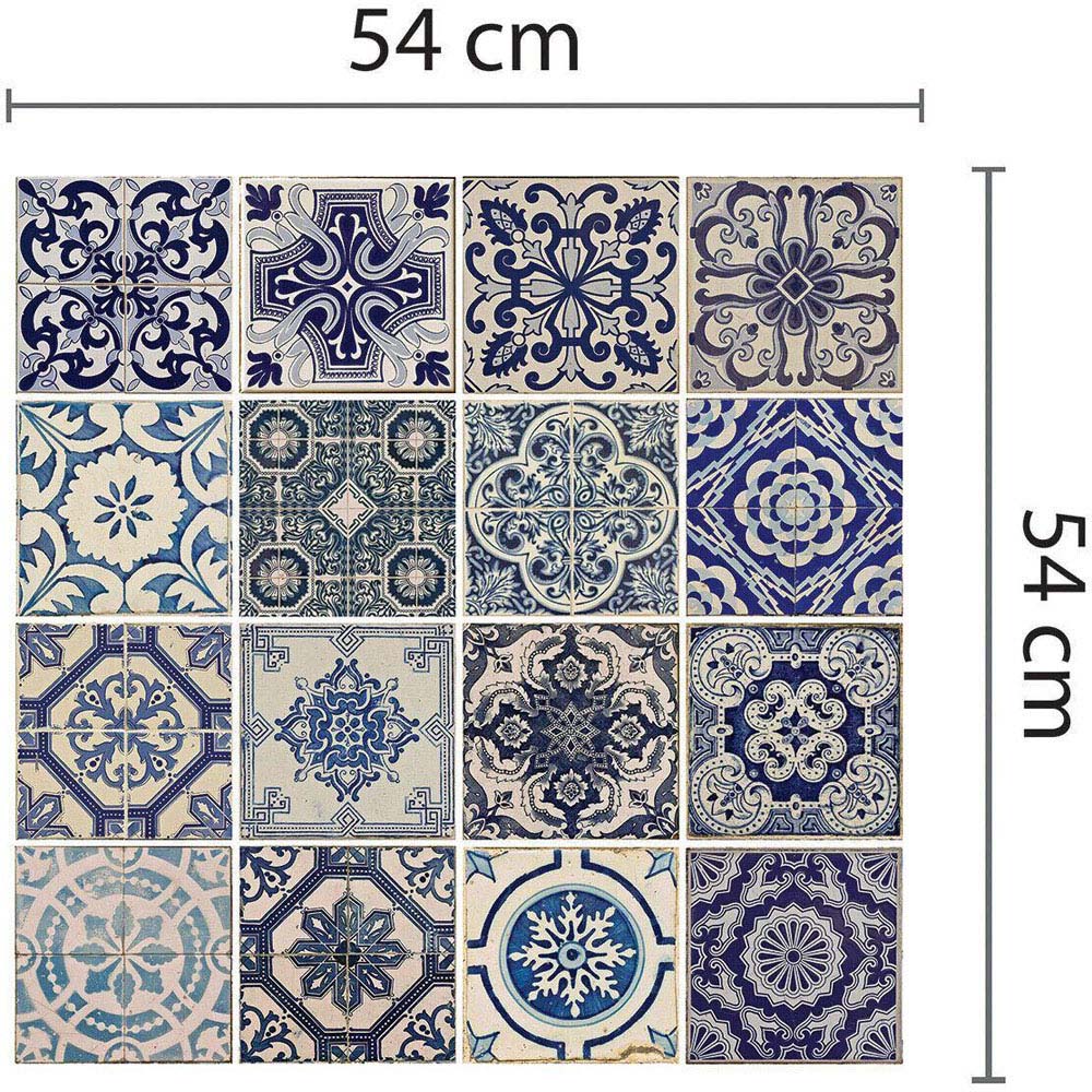 Walplus Spanish Blue Tile Pattern Self-Adhesive Decal Wallpaper Image 5