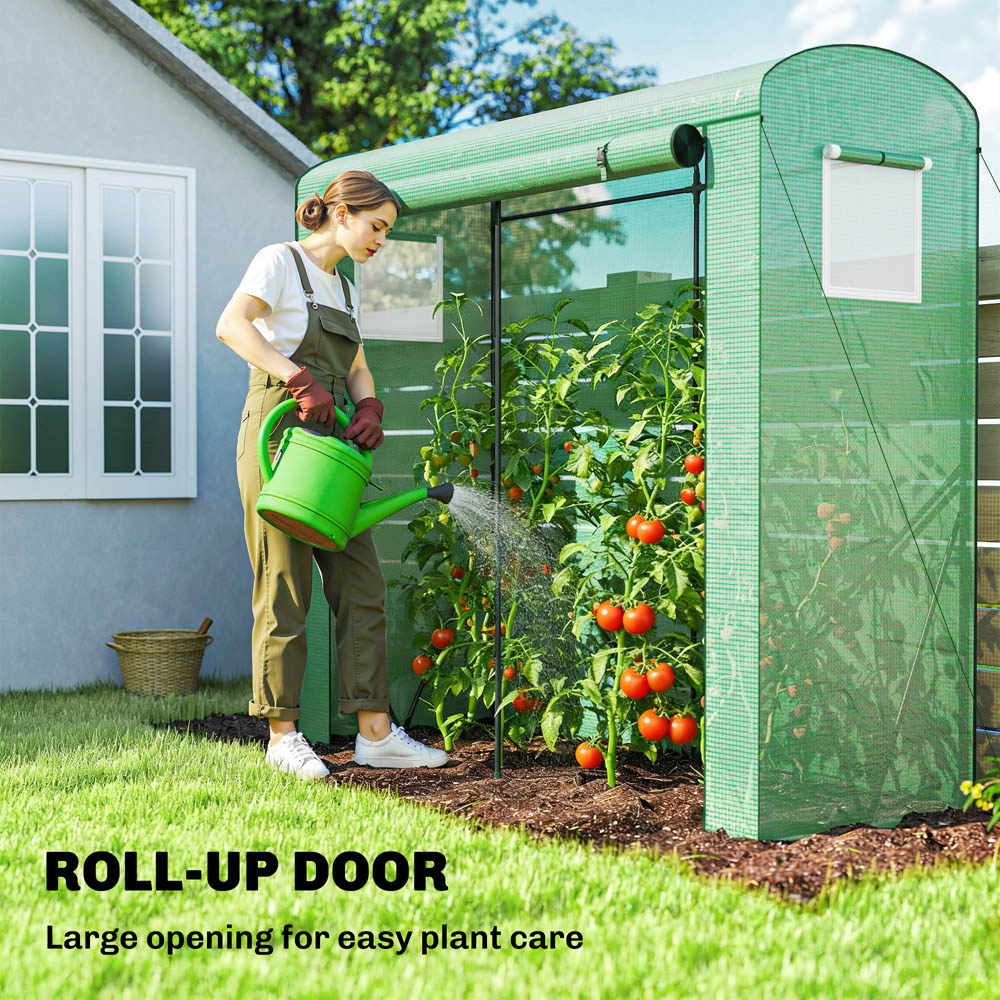 Outsunny Green PE Cover Portable 6.5 x 2.4ft Greenhouse Image 5