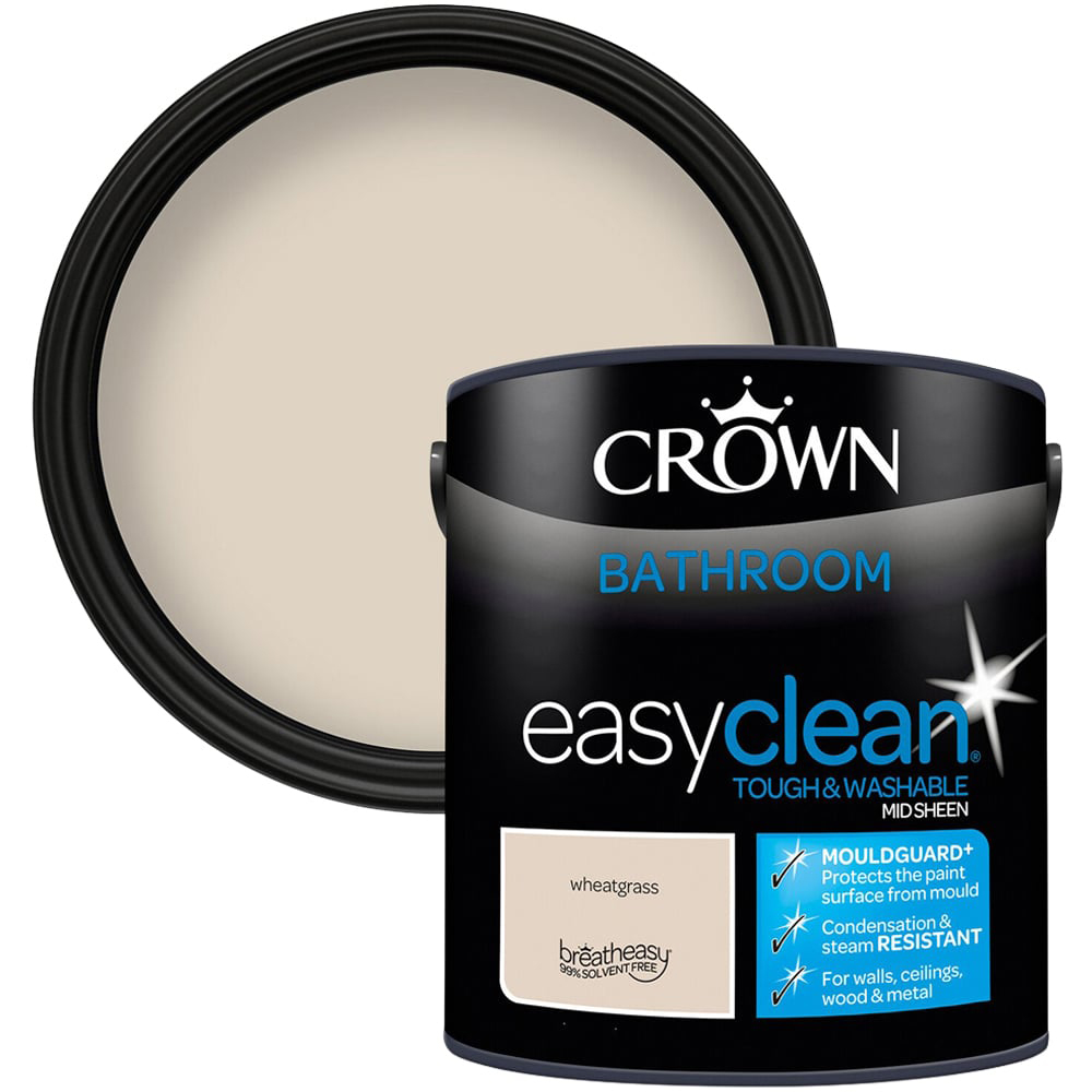 Crown Easyclean Bathroom Paint - Wheatgrass Image 1
