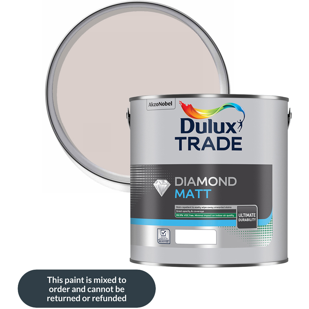 Dulux Trade Mellow Mocha Walls and Ceilings Diamond Matt Paint 2.5L Image 1