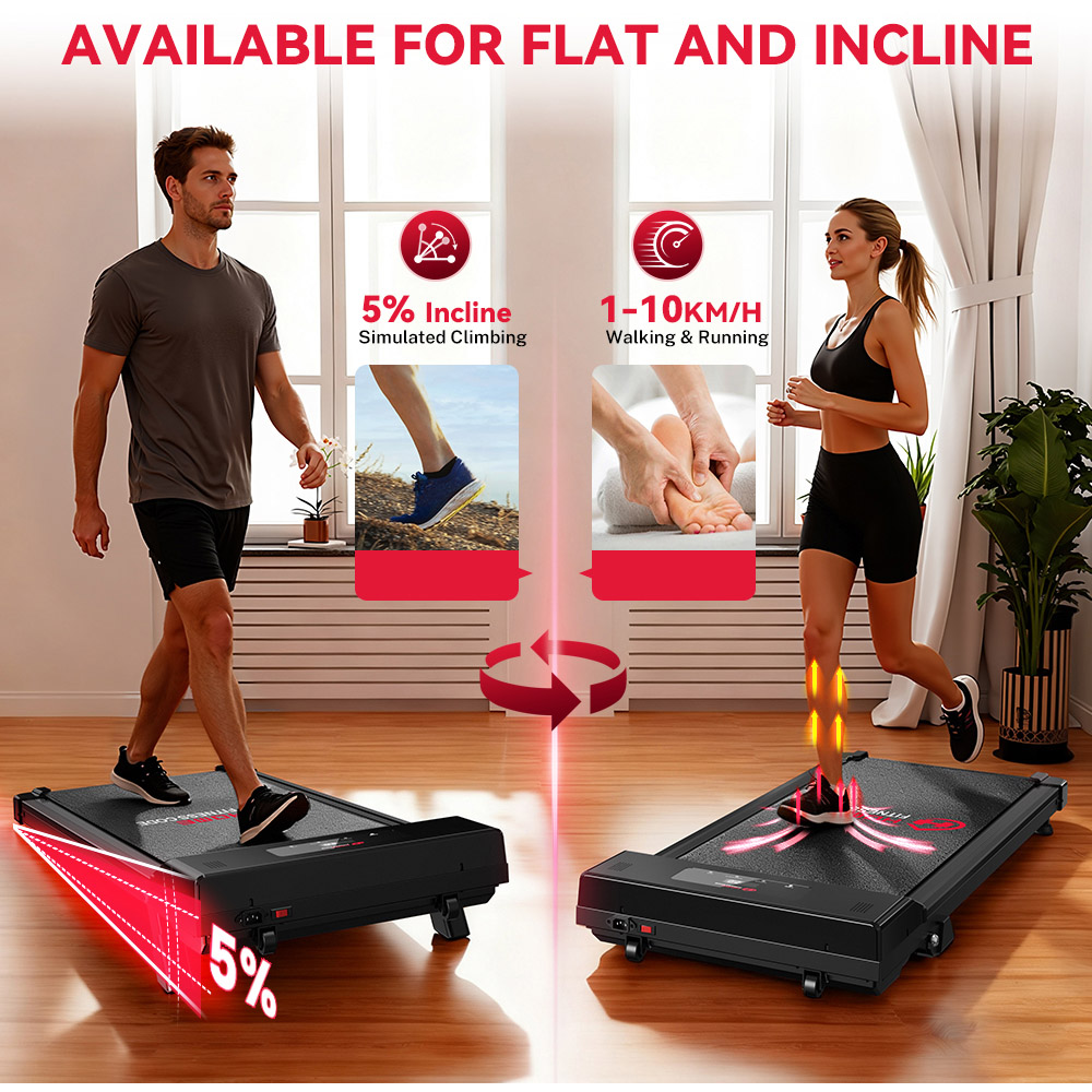 Rattrix Black Manual Incline Treadmill Image 4