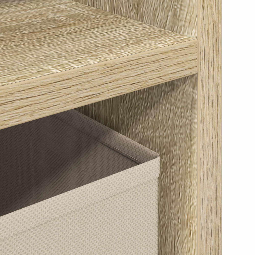 vidaXL 3 Drawer 2 Shelf Sonoma Oak Lowboard Image 4