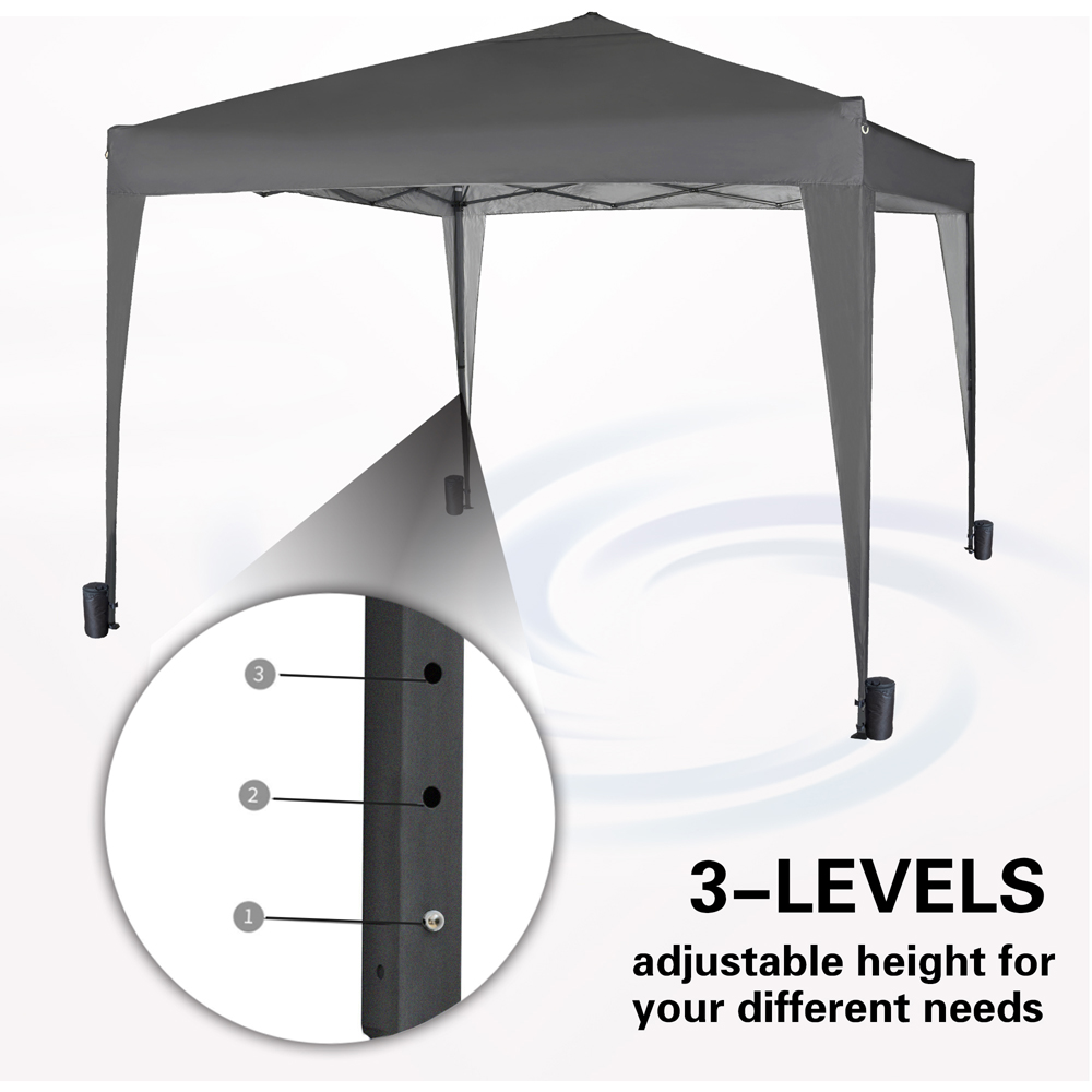 Grey Pop Up Outdoor Gazebo 3 x 3m Image 7