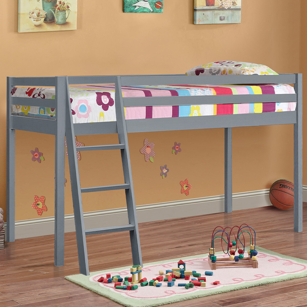 Brooklyn Single Grey Mid Sleeper Bed Image 1