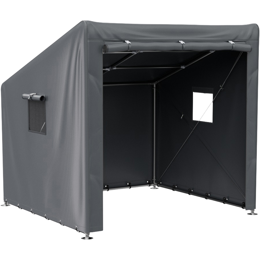 Living and Home 6 x 5ft Dark Grey Garden Storage Shed Image 4